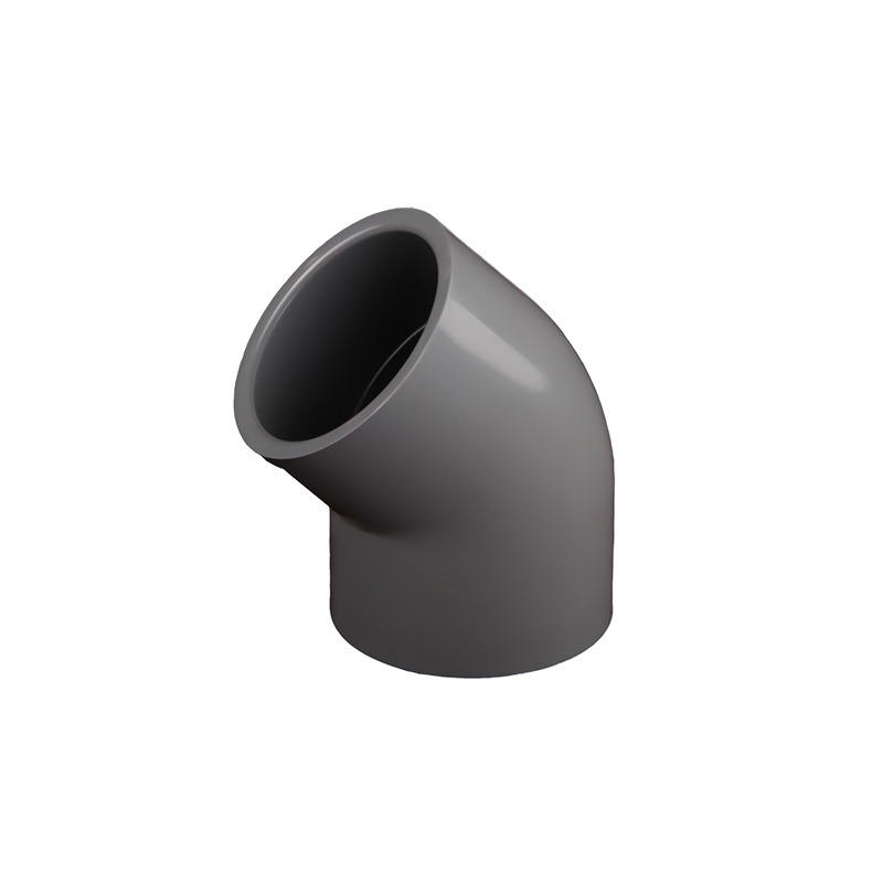 RUND UPVC 45° KORT RADIUS ARMBÅGE